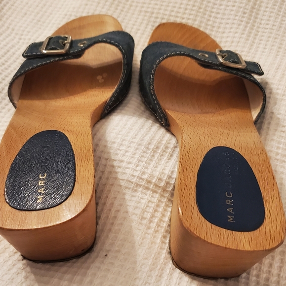 MARC JACOBS -size 9- wood sole slides/ sandals/shoes -clogs - Picture 2 of 6